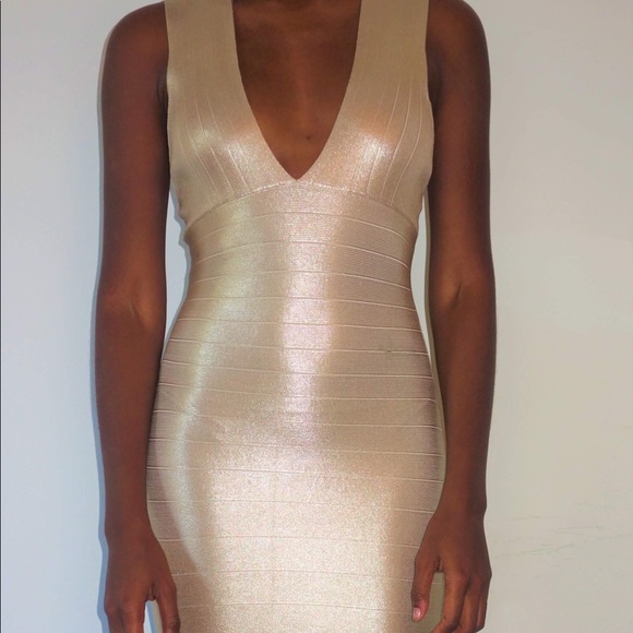 marciano gold dress
